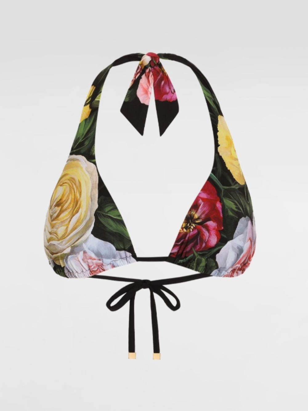 Dolce & Gabanna Rose and Peony Padded Triangle Bikini